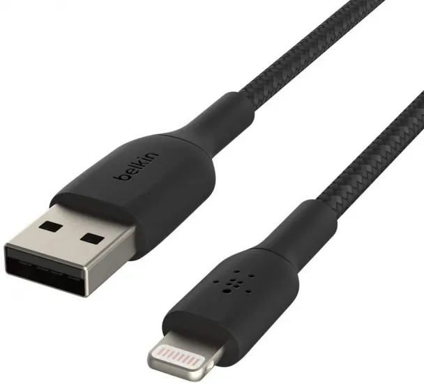 Кабель Belkin USB-A - Lightning, BRAIDED, 0.15m, black
