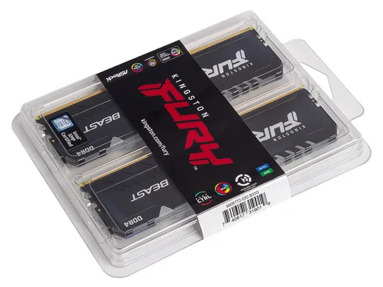Оперативная память 64GB Kit Kingston FURY Beast RGB KF430C16BBAK2/64