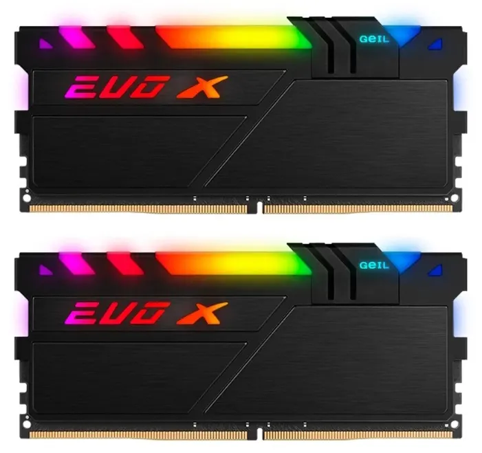 Оперативная память 16GB Kit GEIL EVO X II Black с RGB подсветкой GEXSB416GB3000C16ADC