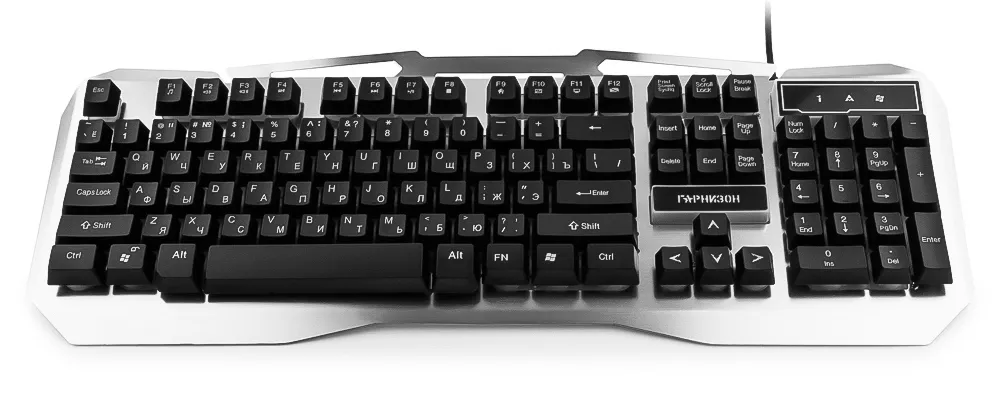 Клавиатура Гарнизон GK-500G black-silver