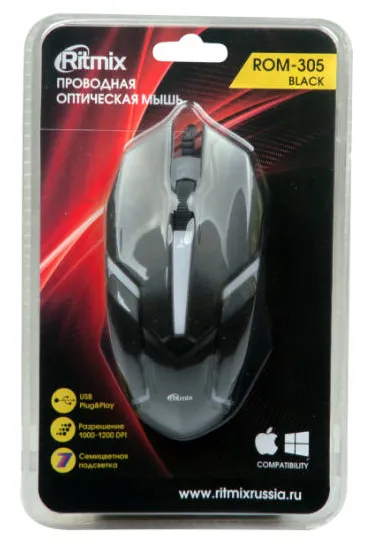 Компьютерная мышь Ritmix ROM-305 black