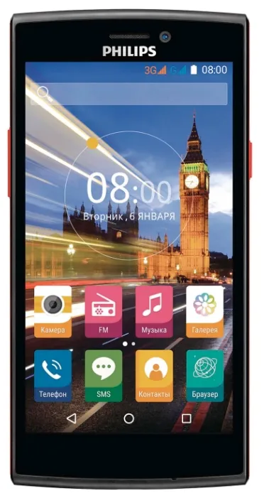 Смартфон Philips S337 черный красный