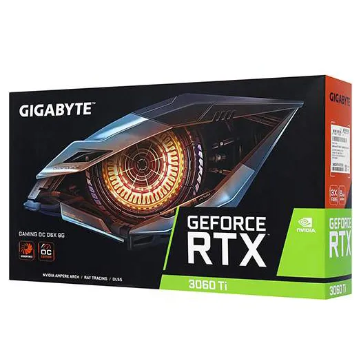 Видеокарта 8 GB Gigabyte RTX 3060Ti GV-N306TXGAMINGOC-8GD
