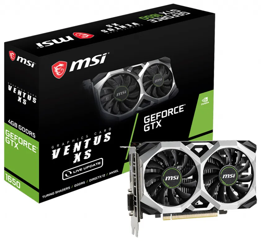 Видеокарта 4Gb MSI GeForce GTX1650 VENTUS XS