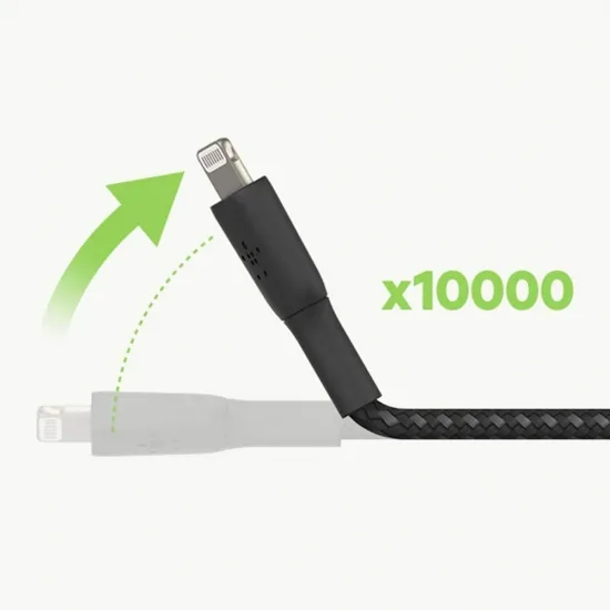 Кабель Belkin USB-A - Lightning, BRAIDED, 1m, black