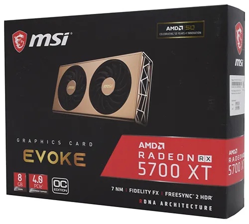 Видеокарта 8 GB MSI AMD RX 5700 XT EVOKE OC