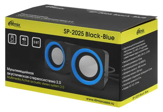 Акустическая система Ritmix SP-2025 Black-Blue