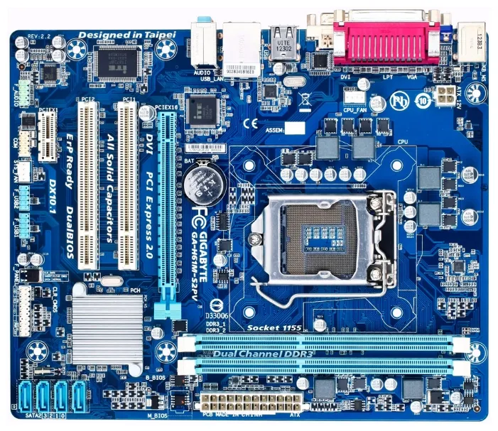 Материнская плата Gigabyte GA-H61M-S2PV