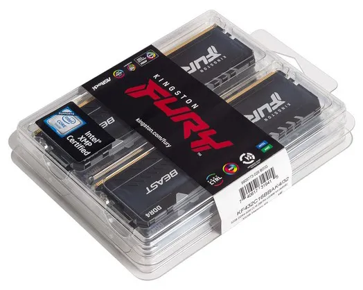 Оперативная память 32GB Kit Kingston FURY Beast RGB KF432C16BBAK4/32