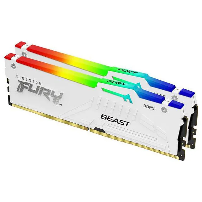 Оперативная память 32GB Kit Kingston FURY Beast White RGB EXPO KF552C36BWEAK2-32