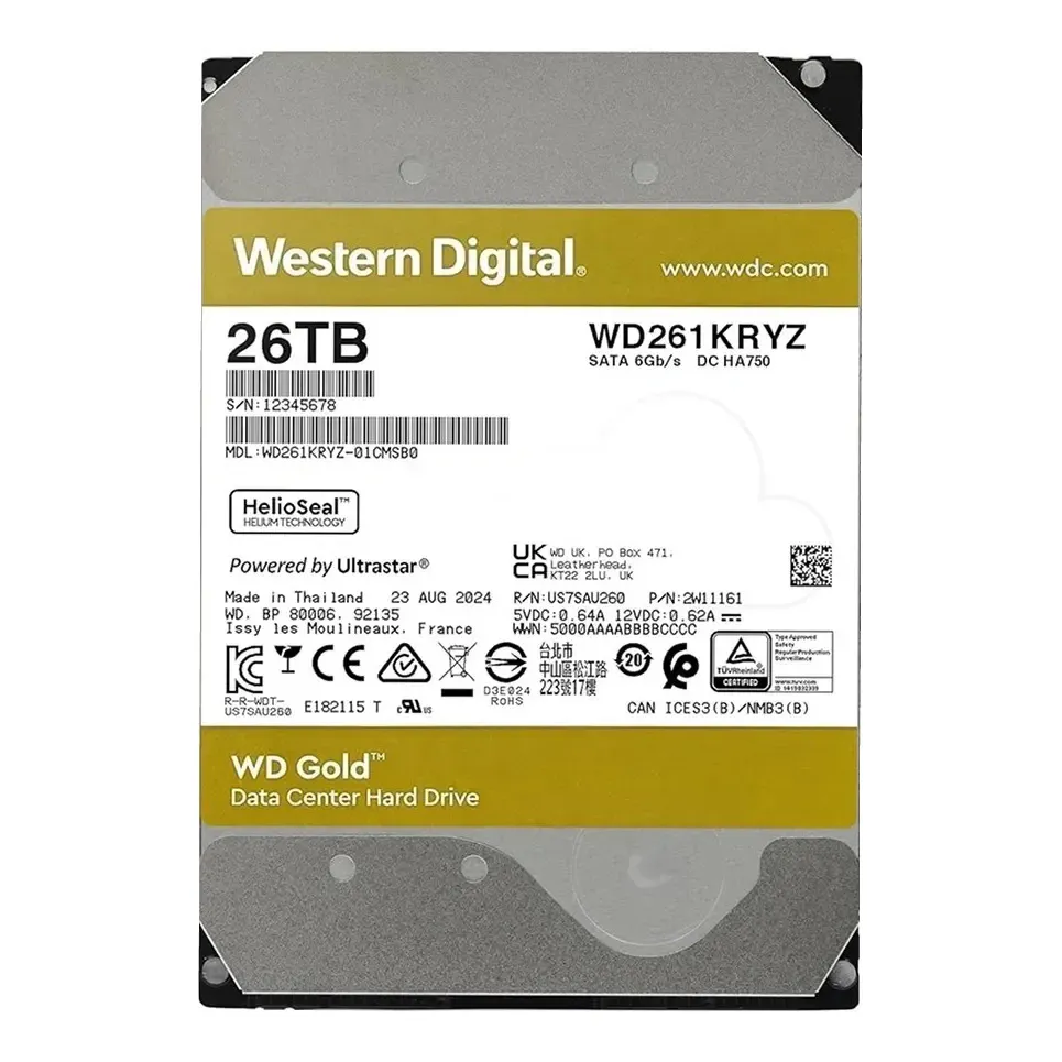 Жесткий диск 26Tb Western Digital Gold WD261KRYZ