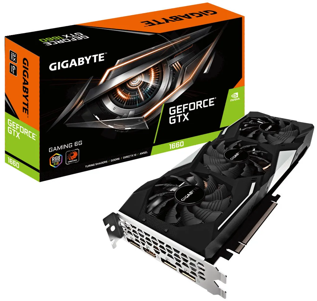 Видеокарта 6 GB Gigabyte GTX 1660 [GV-N1660GAMING-6GD]
