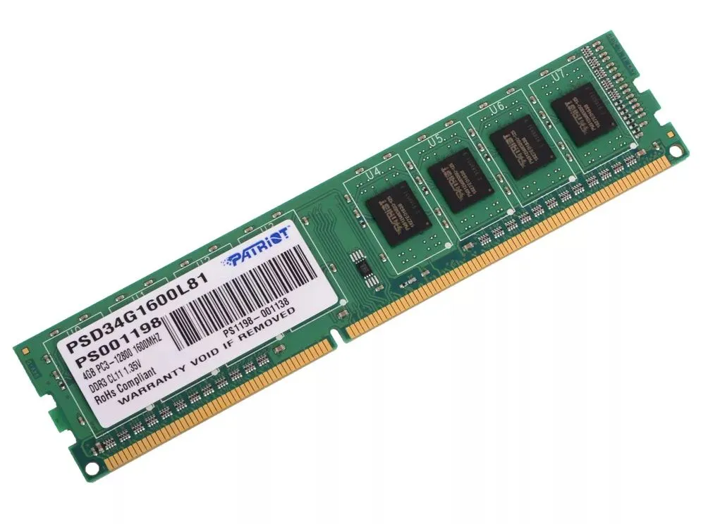 Оперативная память 4 GB Patriot PSD34G1600L81