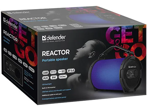 Bluetooth колонка Defender Reactor black