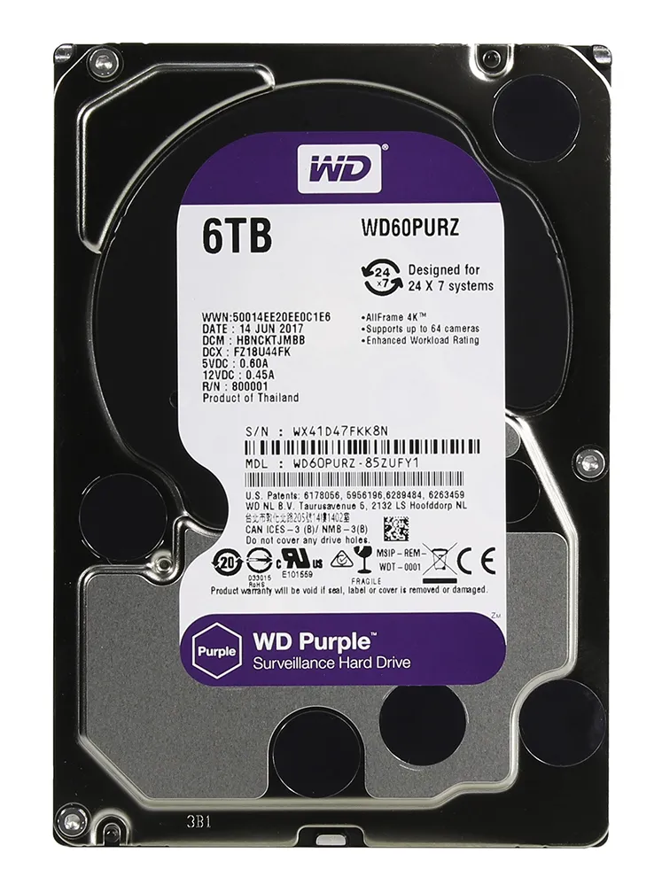 Жёсткий диск 6TB WD Purple WD60PURZ