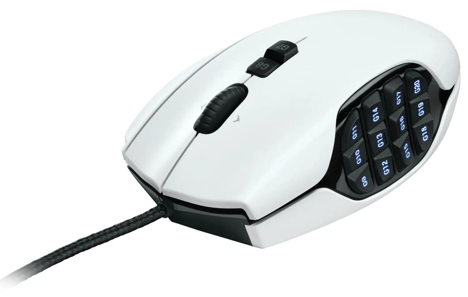 Компьютерная мышь проводная Logitech G600 белый
