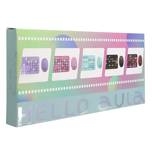 Клавиатура + мышь Aula AC306 Barbara black-colorful