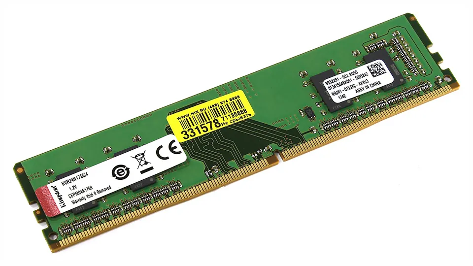 Оперативная память 4 GB Kingston KVR24N17S6/4BK
