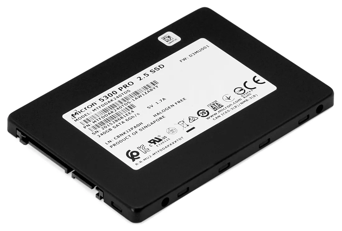 SSD накопитель 240 GB Micron 5300 PRO MTFDDAK240TDS