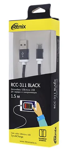 Кабель USB Type A-micro USB Ritmix RCC-311 Black