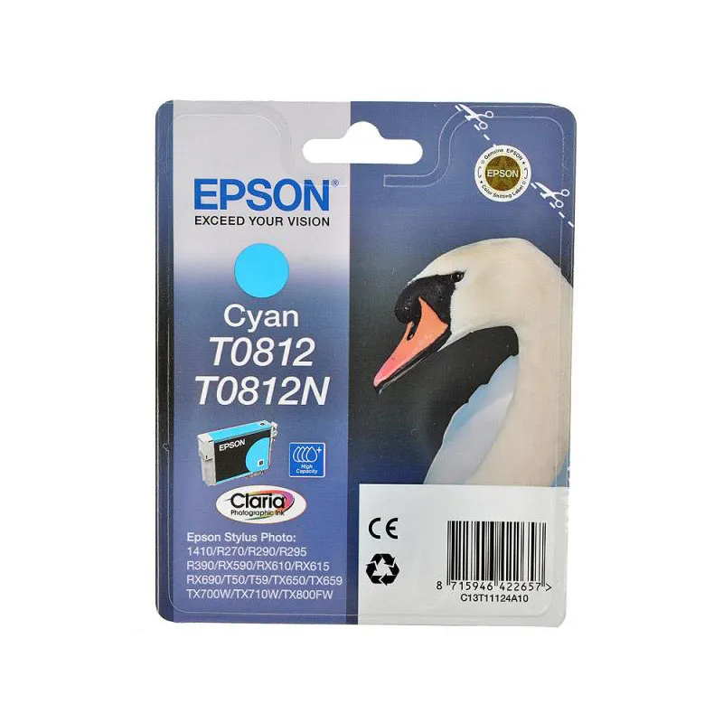 Картридж Epson C13T11124A10 голубой