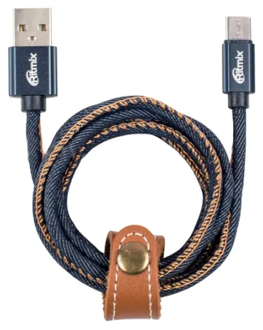 Кабель USB Type A-micro USB Ritmix RCC-417 Blue Jeans