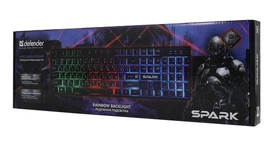 Клавиатура Defender Spark GK-300L RGB black 45300