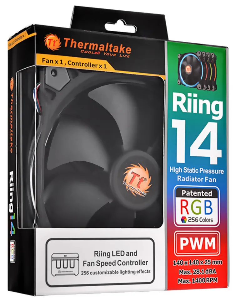 Кулер для кейса Thermaltake Riing 14 LED RGB Switch CL-F043-PL14SW-A