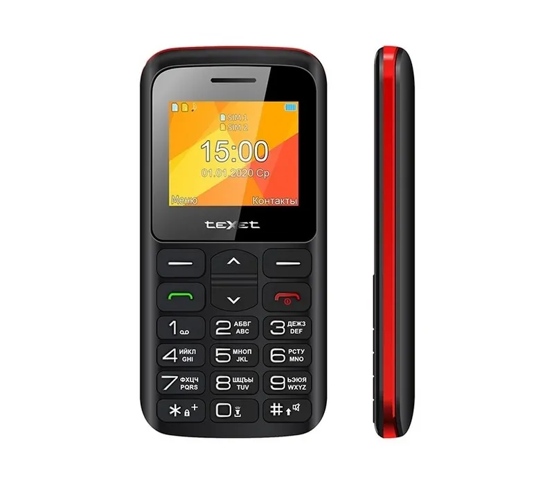 Мобильный телефон Texet TM-B323 черный-красный