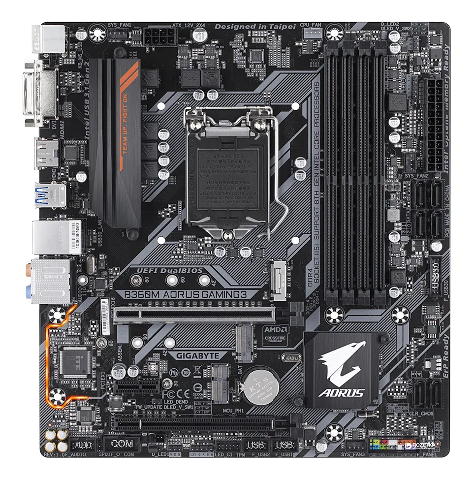 Материнская плата GIGABYTE B360M AORUS GAMING 3 1.0 GAB36MAG3-00-G