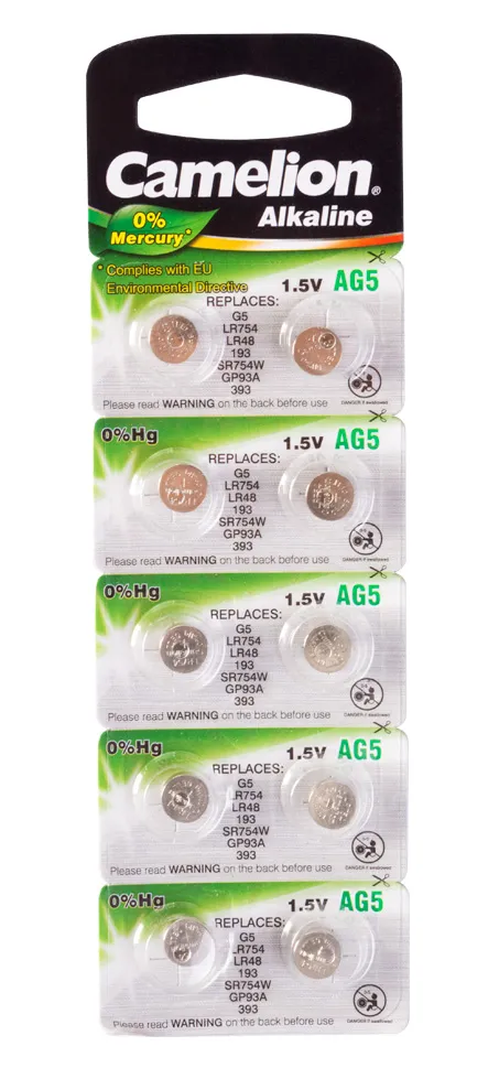 Батарейка CAMELION AG5-BP10(0%Hg)