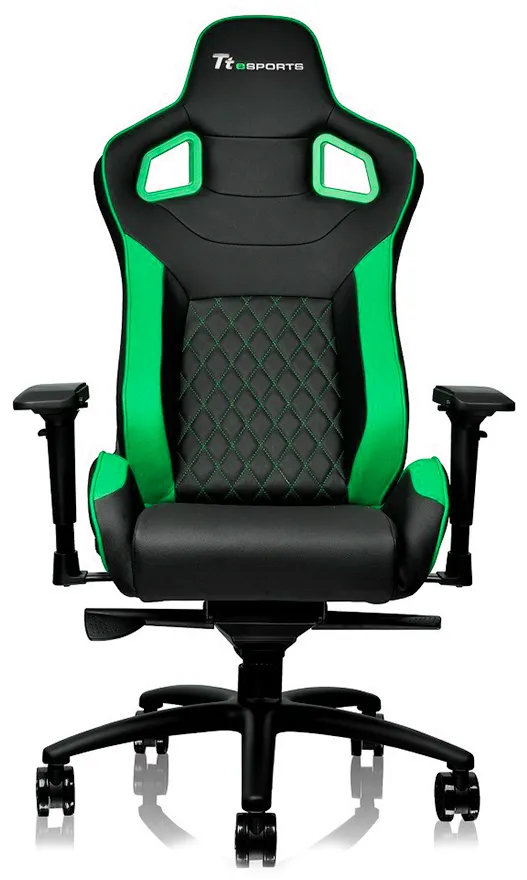 Игровое компьютерное кресло Thermaltake GTF 100 Black & Green (GC-GTF-BGMFDL-01)