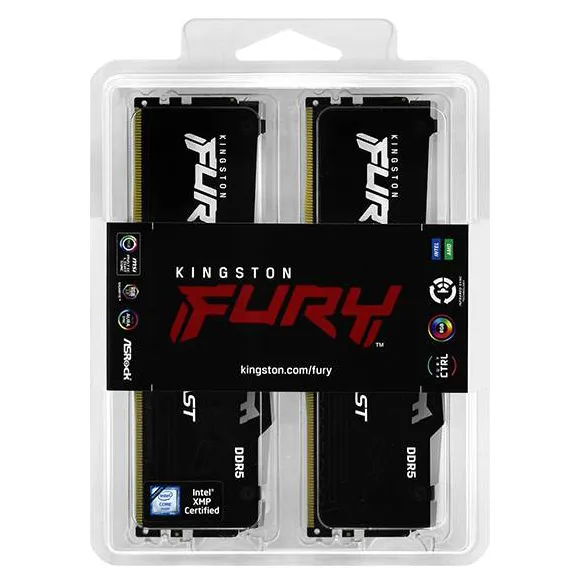 Оперативная память 64 GB kit Kingston Fury Beast RGB KF564C32BBAK2-64