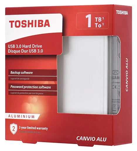Внешний жесткий диск 1 TB Toshiba Canvio Alu HDTH310ES3AB