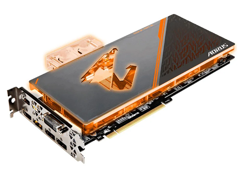 Видеокарта Gigabyte GTX 1080 Ti Waterforce GV-N108TAORUSX AORUS 11Gb