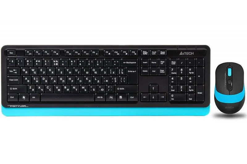 Клавиатура+мышь беспроводная A4tech Fstyler FG-1010 BLUE