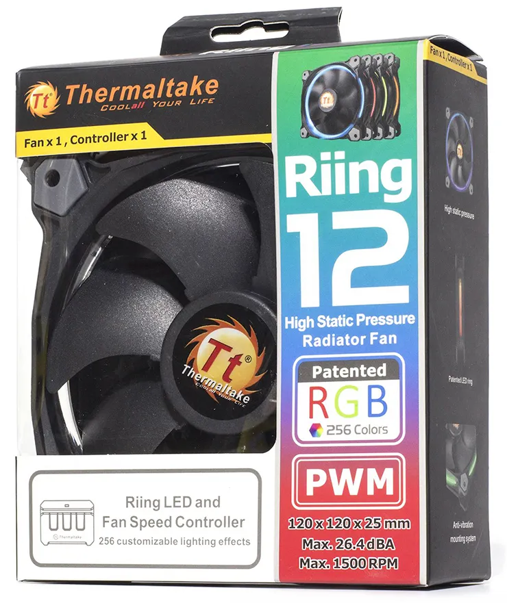 Кулер для кейса Thermaltake Riing 12 LED RGB Switch CL-F042-PL12SW-A