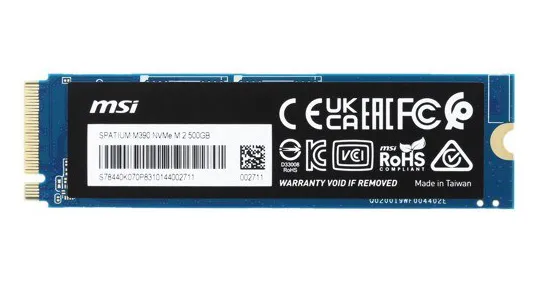 SSD накопитель 500 Gb MSI SPATIUM M390