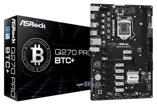 Материнская плата ASRock Q270 PRO BTC+