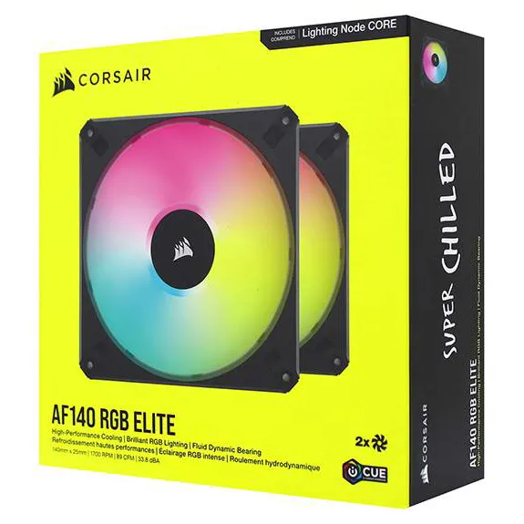 Комплект кулеров Corsair iCUE AF140 RGB ELITE Dual pack CO-9050156-WW