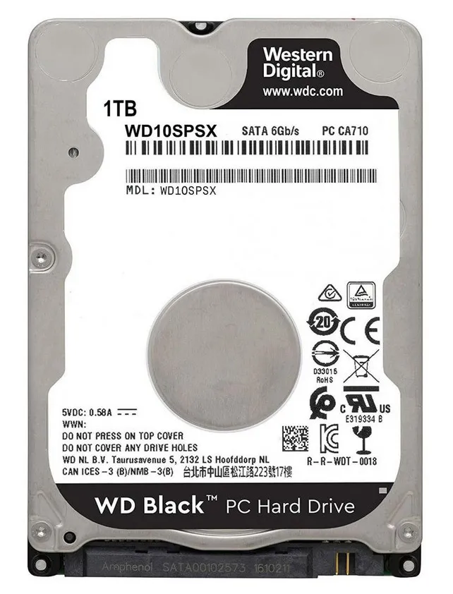 Жесткий диск 1TB WD Black WD10SPSX