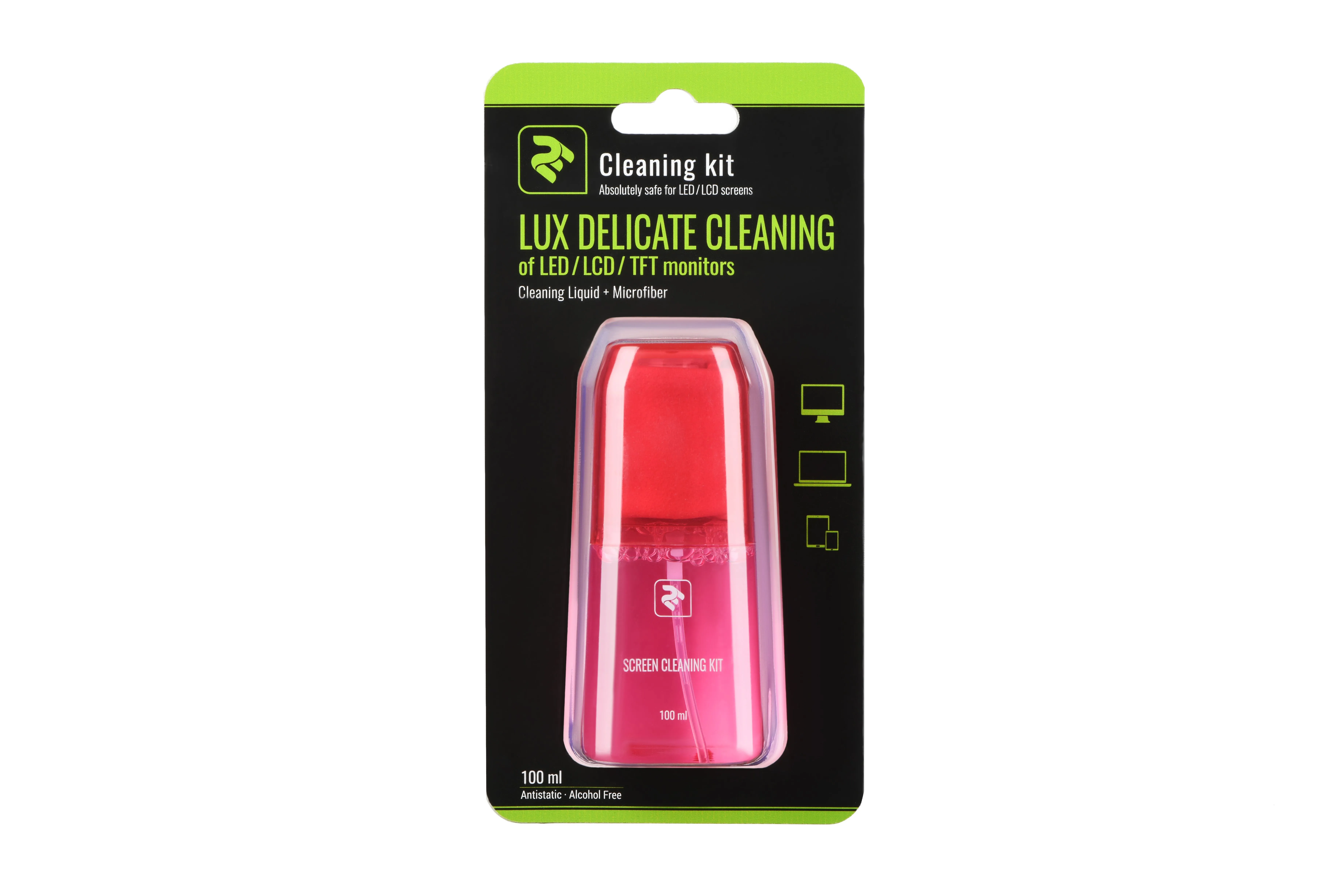 Набор для чистки 2E LUX CLEAN Liquid for LED/LCD 100ml + салфетка,Red