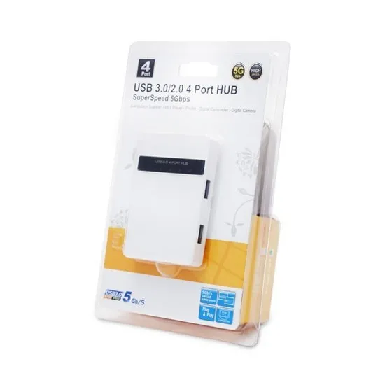 Расширитель USB Deluxe EV-HUB3001 Белый