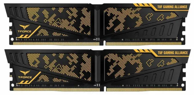 Оперативная память 32 GB kit Team Group Vulcan TUF Yellow TLTYD432G3200HC16CDC01