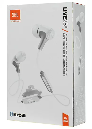 Bluetooth Гарнитура JBL (by Harman) Live 25BT white