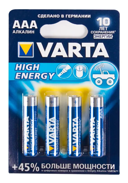 Батарейка VARTA LR03 High Energy