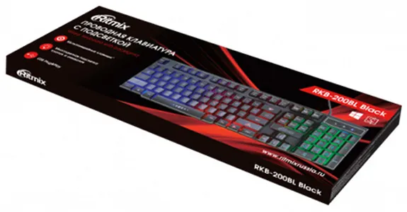 Клавиатура проводная RITMIX RKB-200 BL