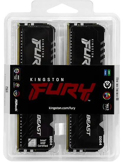 Оперативная память 32 GB kit Kingston Fury Beast RGB KF432C16BB1AK2/32