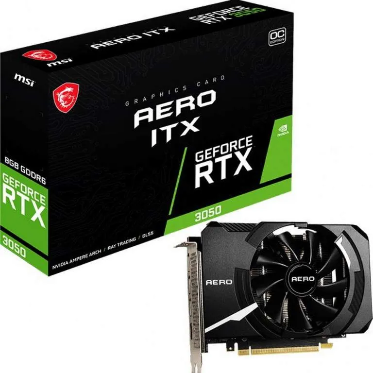Видеокарта 8GB MSI RTX 3050 AERO ITX OC