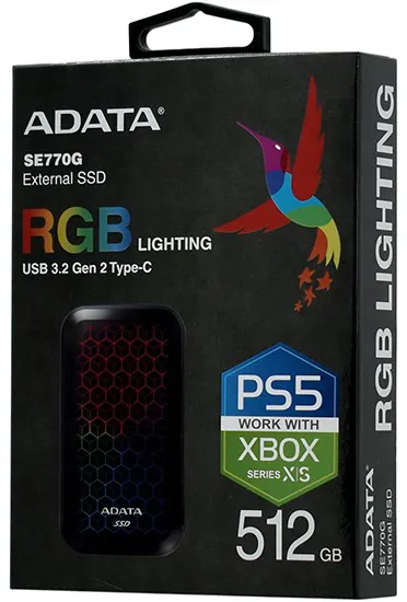 Внешний SSD 512 GB ADATA ASE770G-512GU32G2-CBK Black